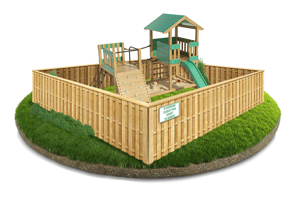 Commercial Wood Fence