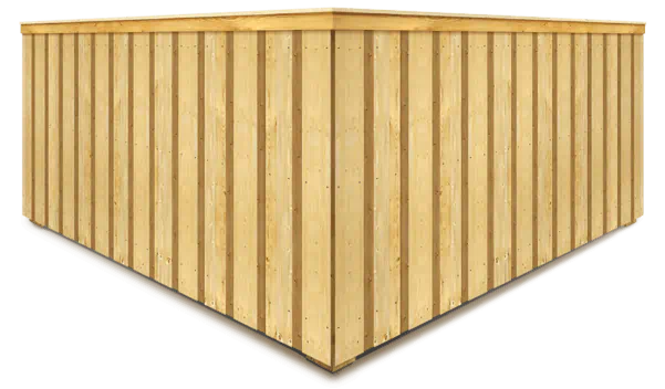 Board on Board wood fence