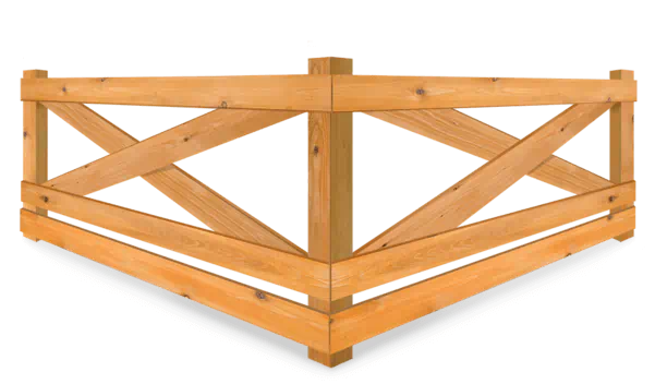 Crossbuck wood fence