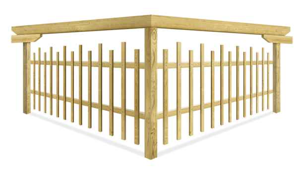 Custom wood fence