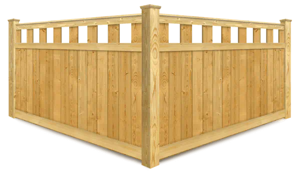 Extended Alternating Pickets wood fence
