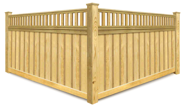 Spindle Top wood fence
