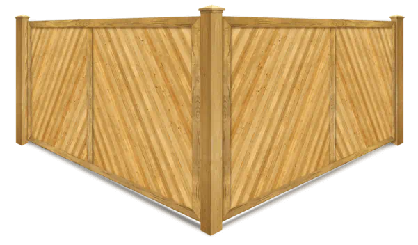 Herringbone wood fence