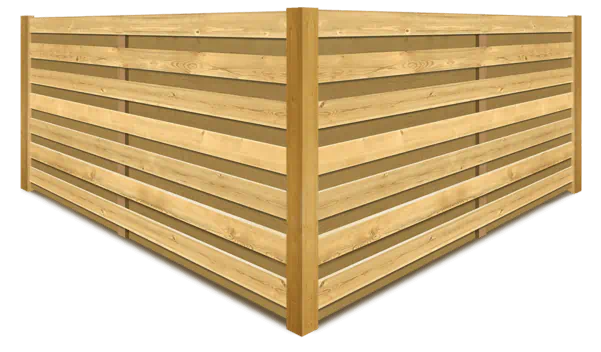 Horizontal Shadowbox wood fence