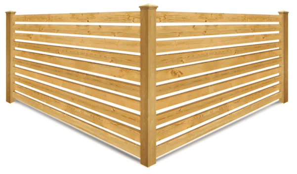 Horizontal Spaced Picket wood fence