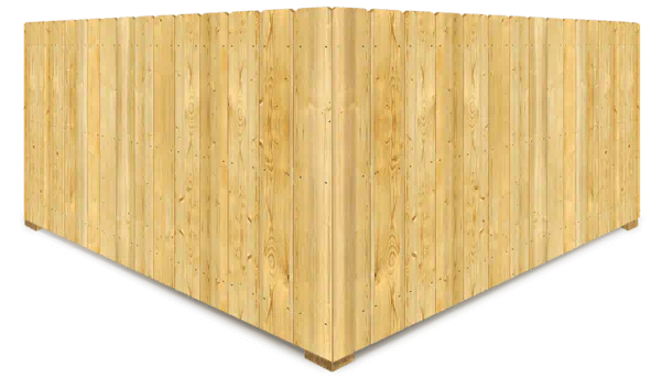 Stockade privacy wood fence