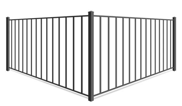 2 Rail wrought iron fence