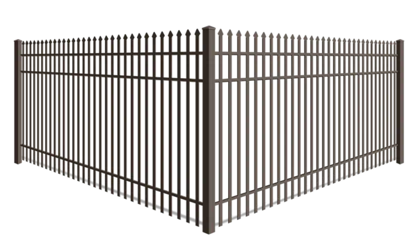 Double Picket Spear Top wrought iron fence