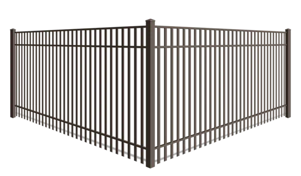 Double Picket wrought iron fence