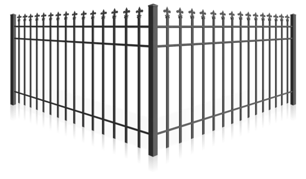 Fleur De Lis Finial finial tipped wrought iron fence