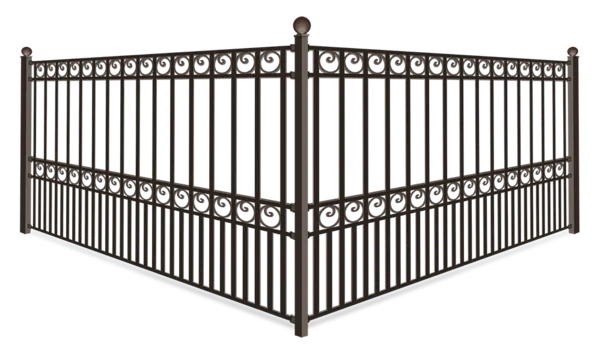 Ornate Steel fence With Custom Rings