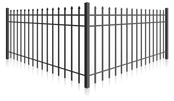 Pressed Point wrought iron fence