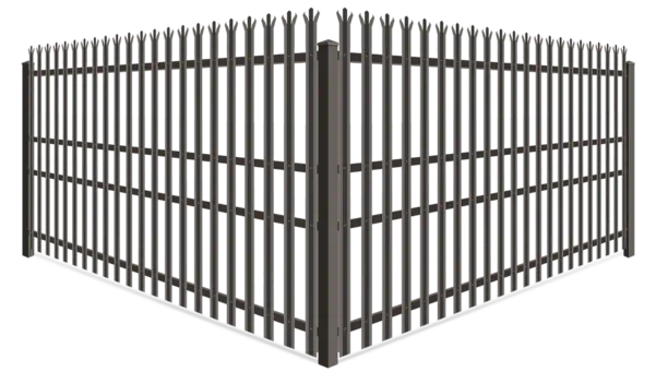 Trident tipped wrought iron fence for security solutions